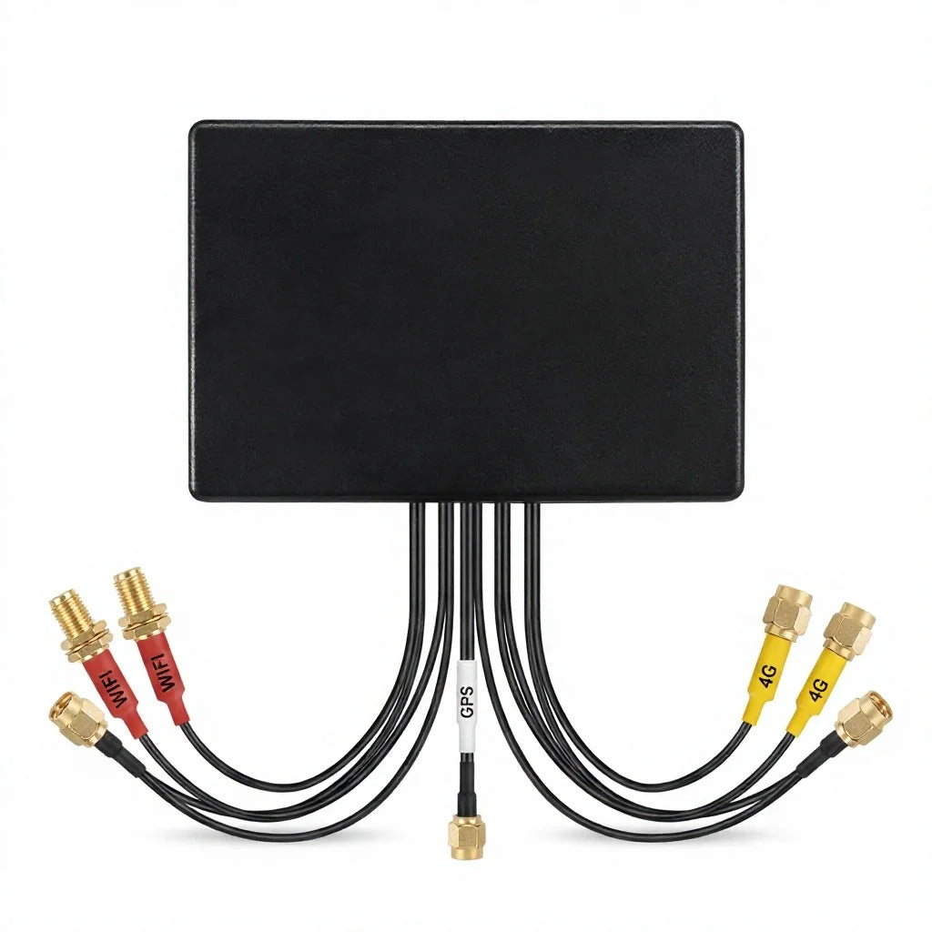 Arronna 5-in-1 4G 5G Full Band Vehicle Adhesive Mount Antenna Multi Band MIMO GPS WiFi Comm Roof Panel