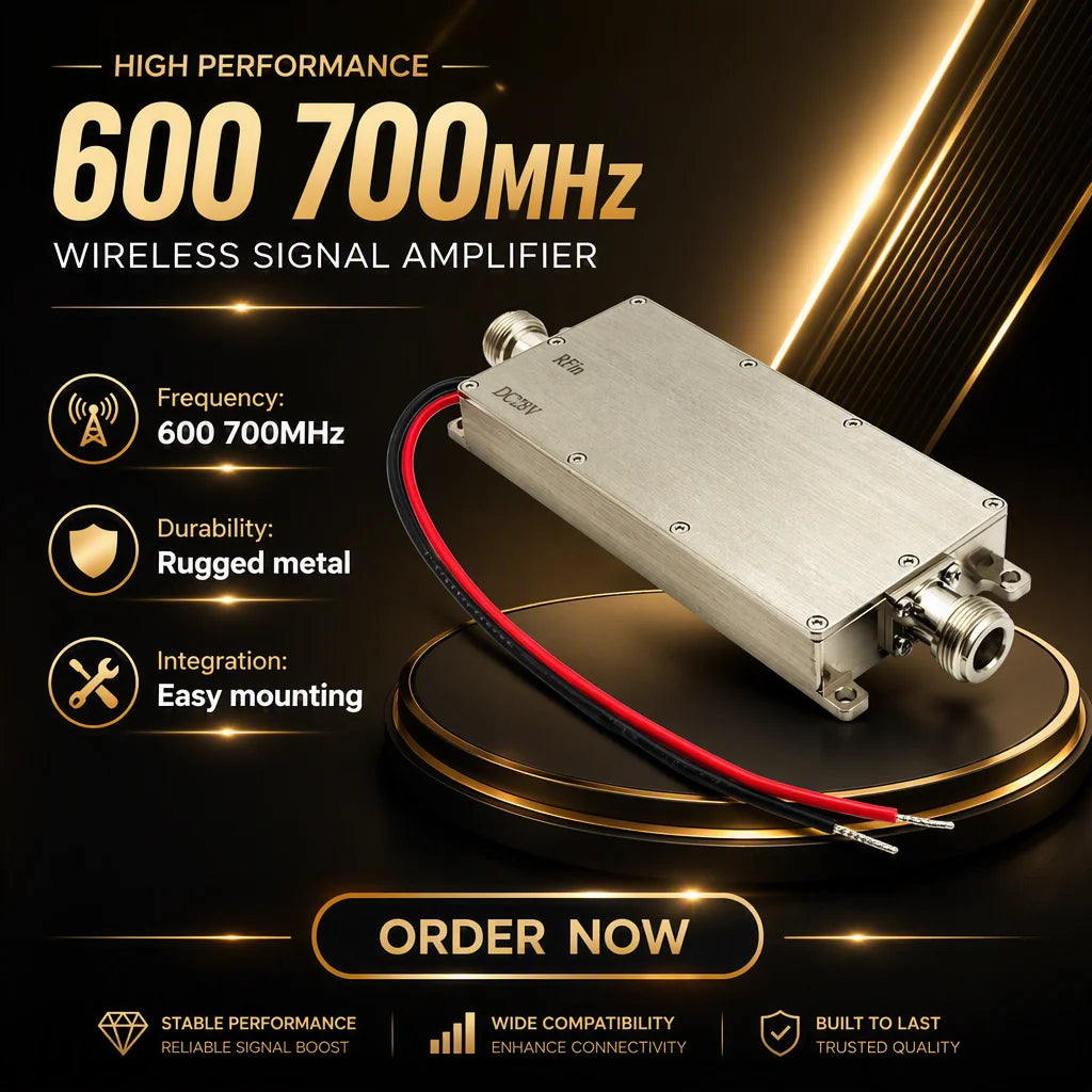 Arronna 600-700MHz RF Power Amplifier Module 10W 20W Aluminum Housing N Female or SMA Signal Booster