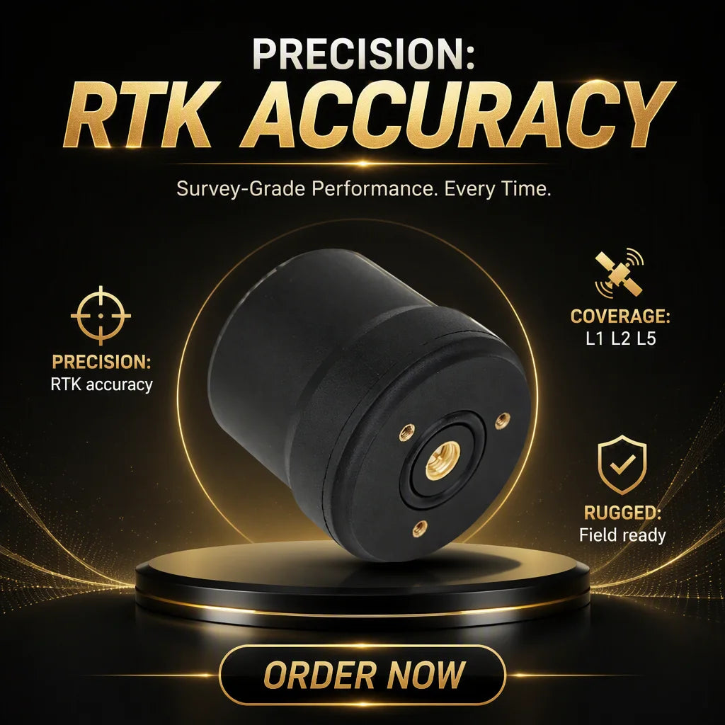 GNSS RTK Helix Antenna L1 L2 L5 Multi Constellation Active for Agricultural Auto Steering