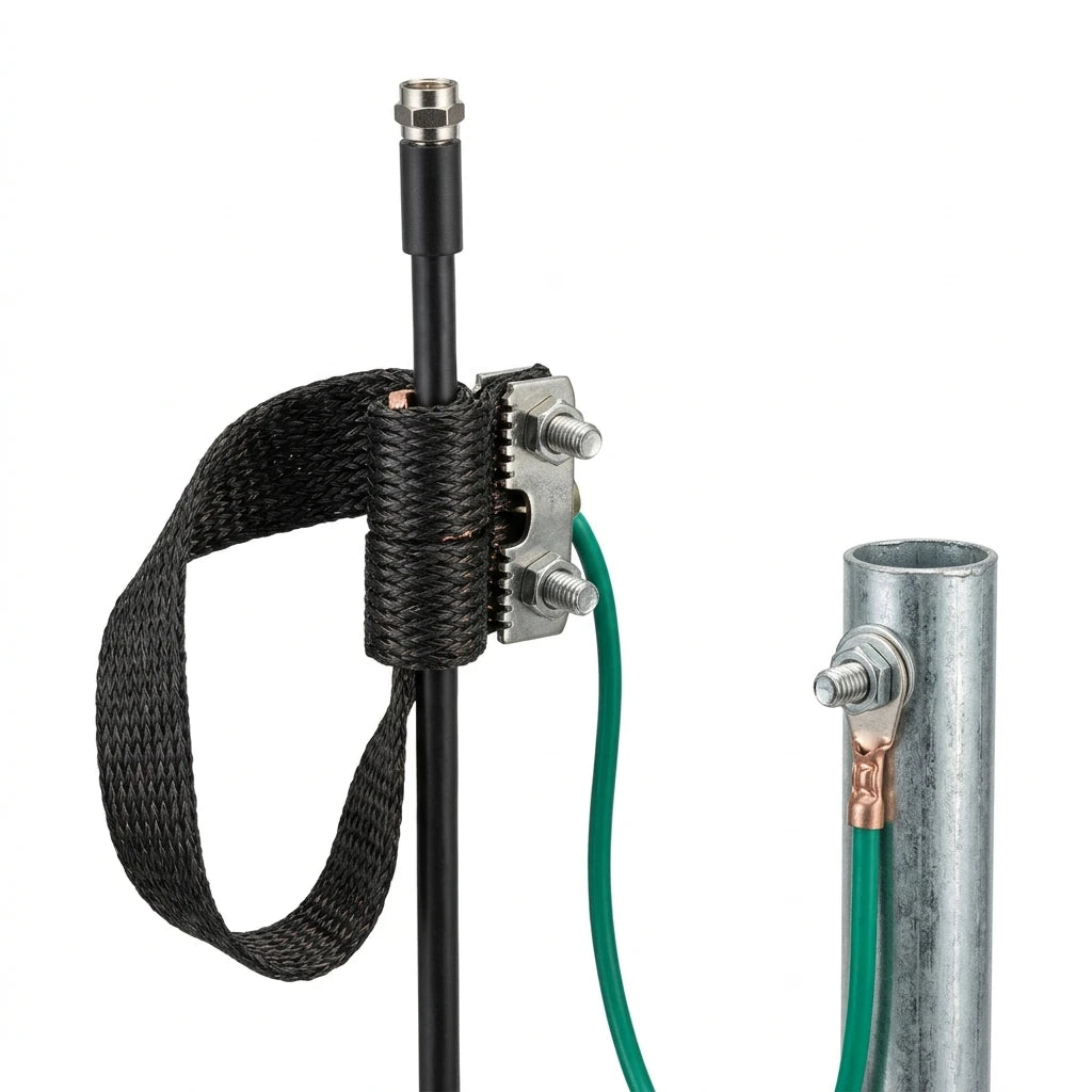Arronna 304 Stainless Steel Feeder Coaxial Cable Grounding Kit UV Corrosion Resistant