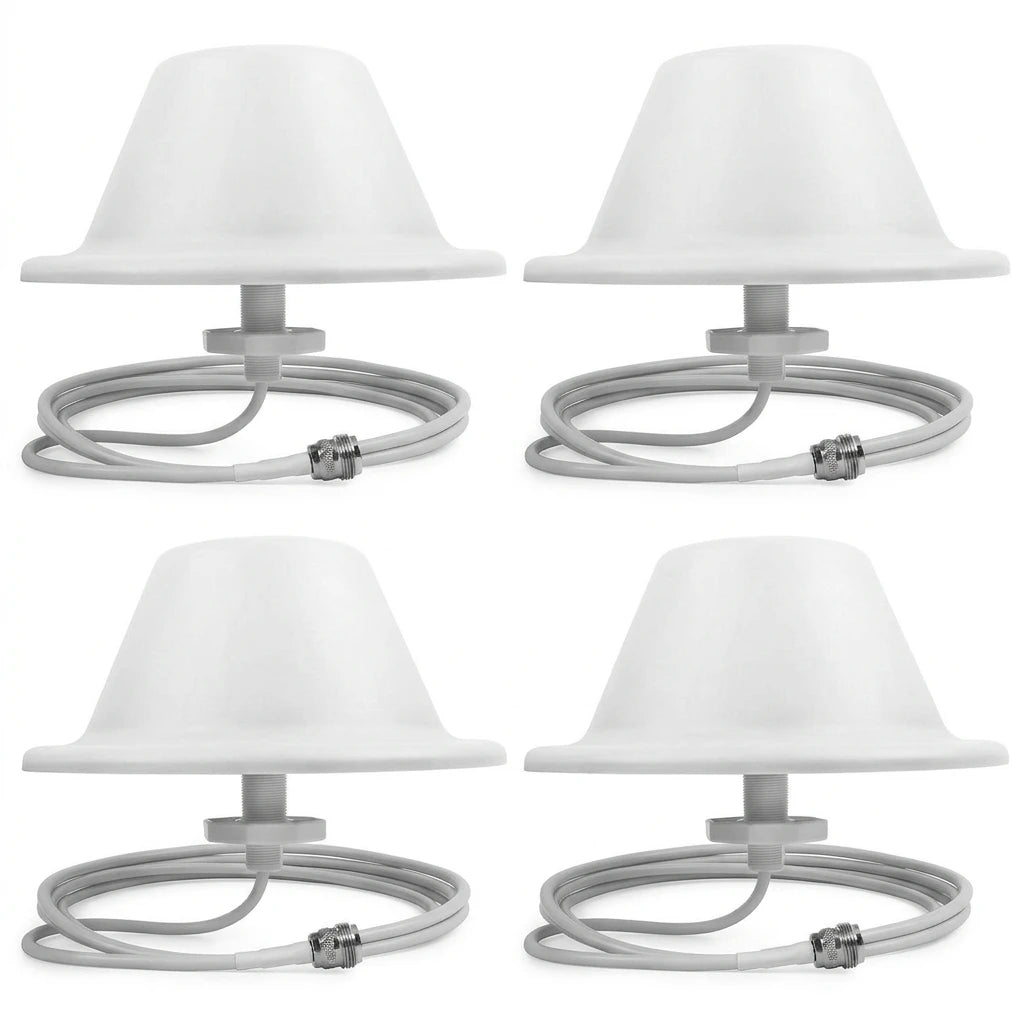 Arronna Indoor WiFi 300m2 Coverage Kit 4-Pack Ceiling Antenna 2.4GHz DAS Omni White Dome N Female