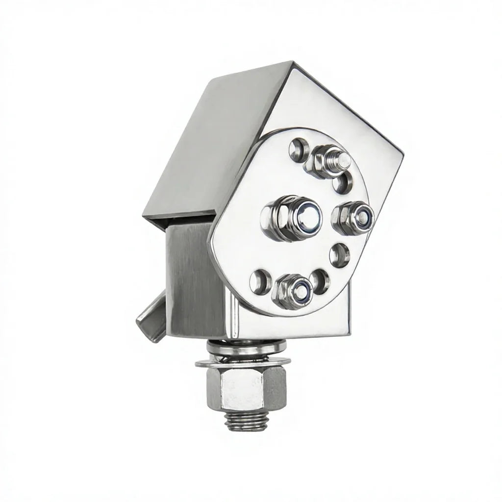Arronna Adjustable Fold Down Antenna Pole Mount Kit Stainless Steel with Pivot Lock Hardware