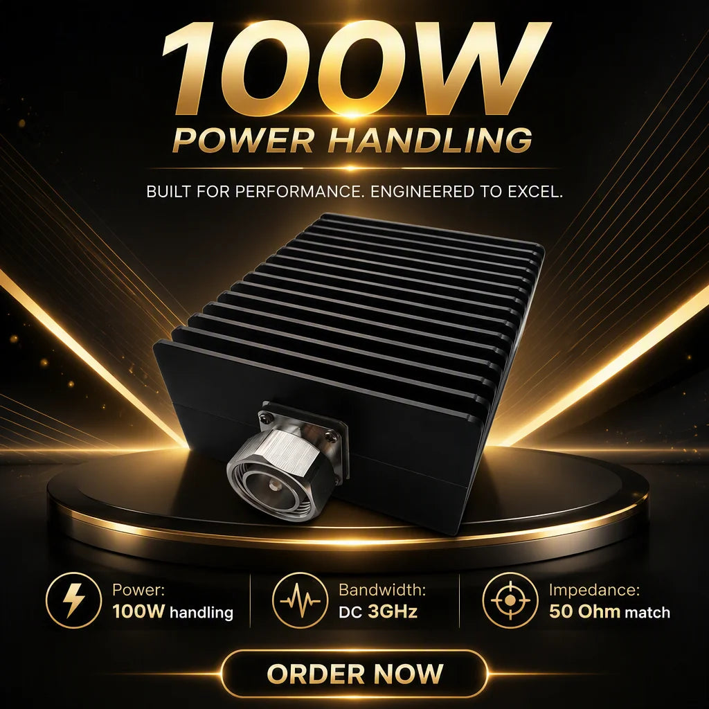 Arronna 100W 7/16 DIN Male RF Dummy Load 50 Ohm DC-3GHz RF Termination Load