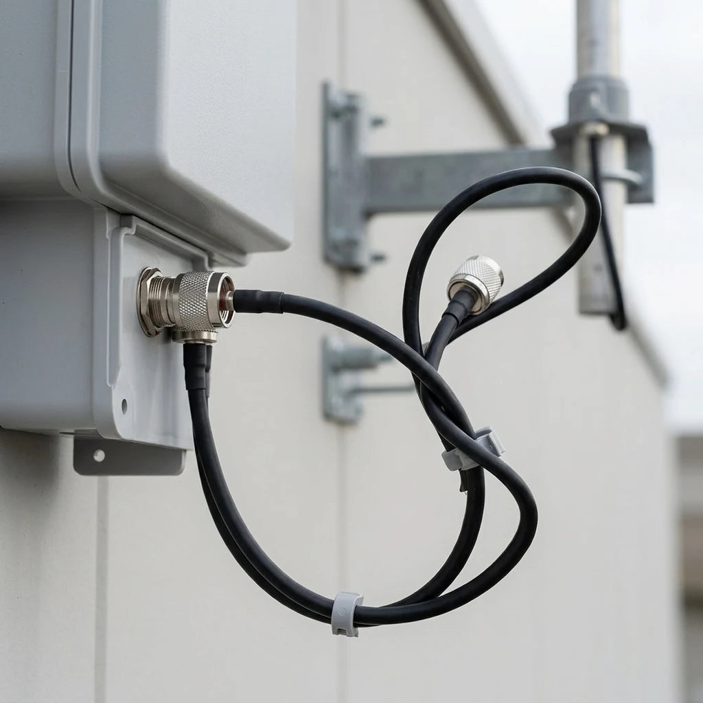 RG58 N Male to N Male Coaxial Cable 50 Ohm Feed Line for Outdoor Antenna Budget Installation