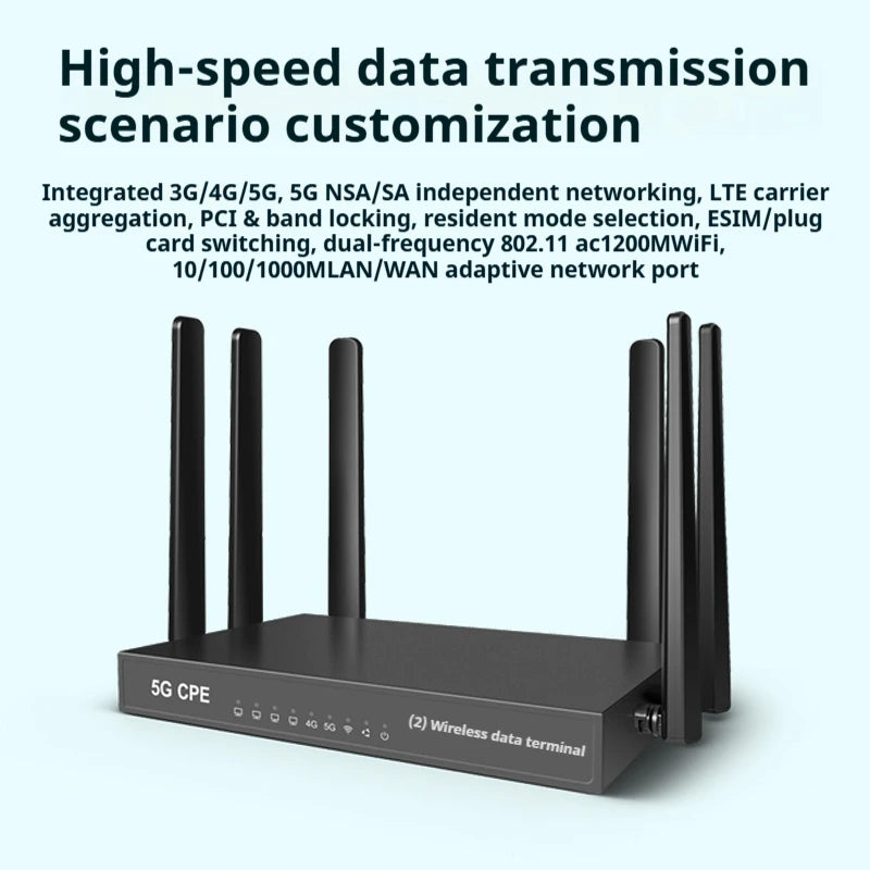 ARRONNA ARCPE1252 2.4G 5G NR 1200M WiFi5 Wireless Router SF19A2890 Chipset Dual-core Quad-thread 1GHz MIPS Architecture