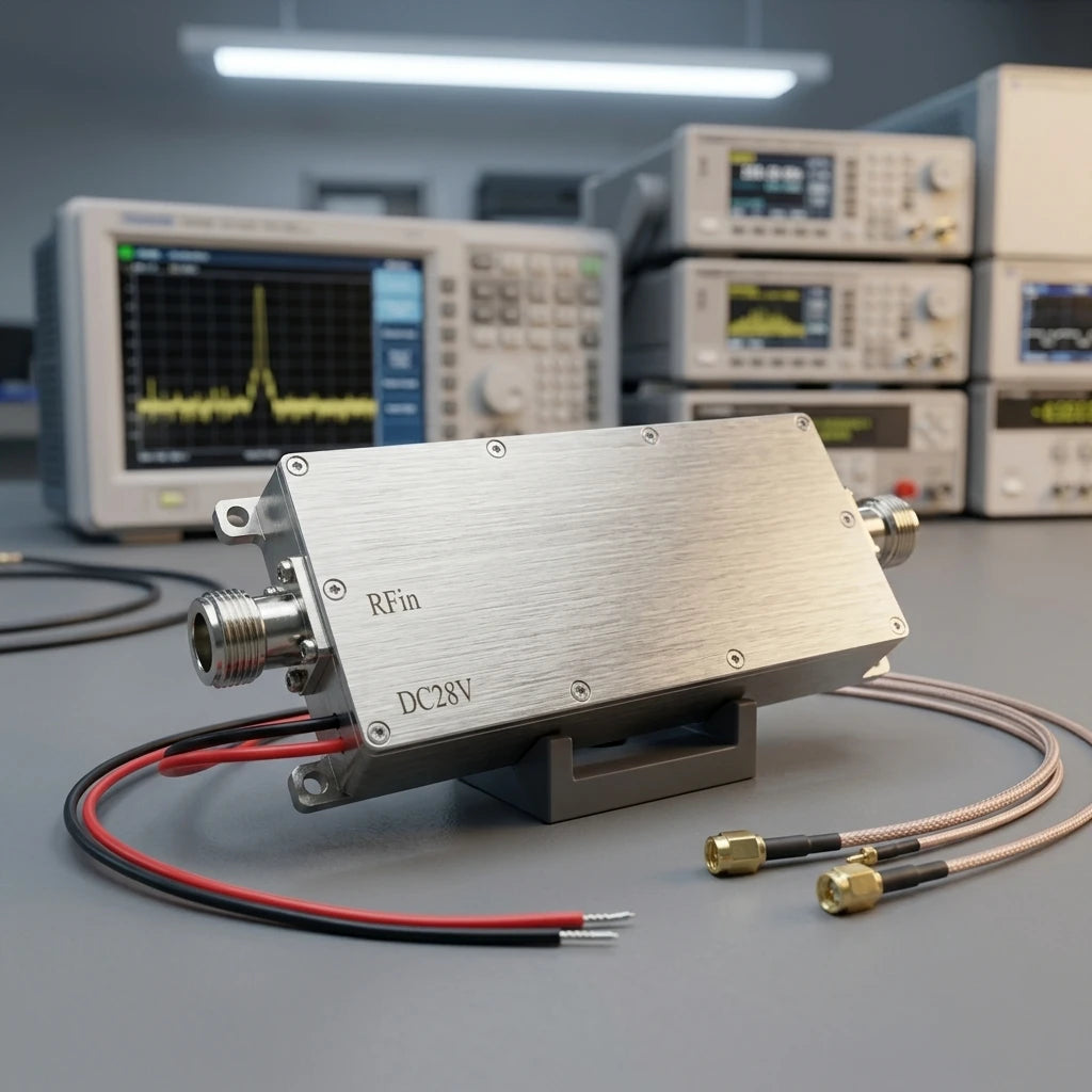 Arronna 600-700MHz RF Power Amplifier Module 10W 20W Aluminum Housing N Female or SMA Signal Booster
