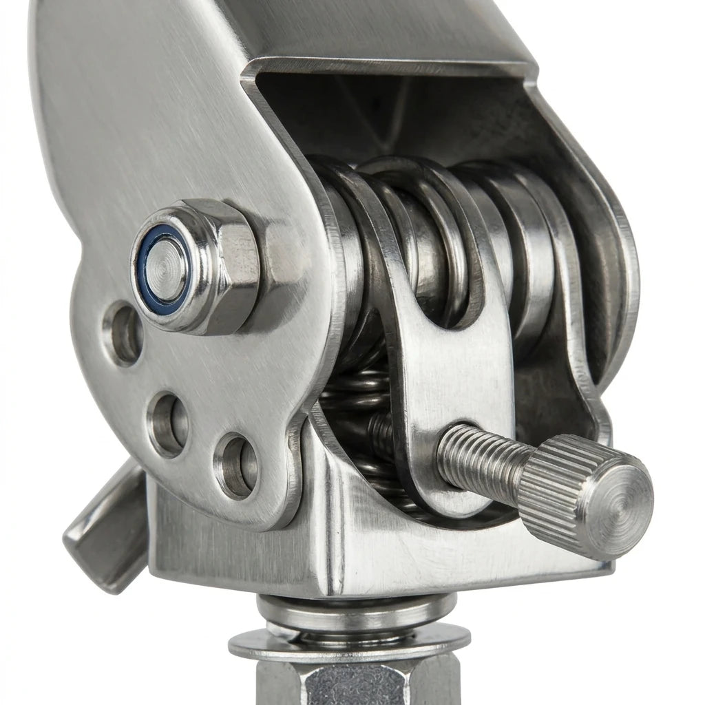 Arronna Adjustable Fold Down Antenna Pole Mount Kit Stainless Steel with Pivot Lock Hardware