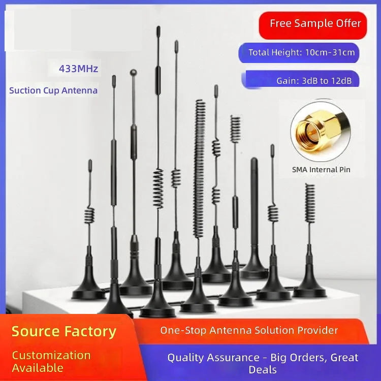 In Stock LoRa 433 MHz Small Suction-cup Antenna High-gain Omnidirectional Wireless Modules No Modem Function From China