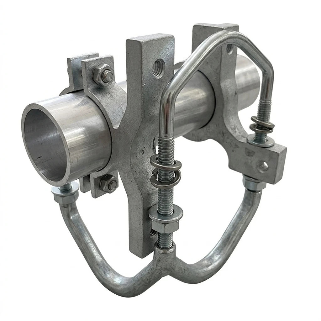 Arronna Base Station Antenna Pole Mount Bracket Kit with Pipe Clamps and U Bolts Galvanized