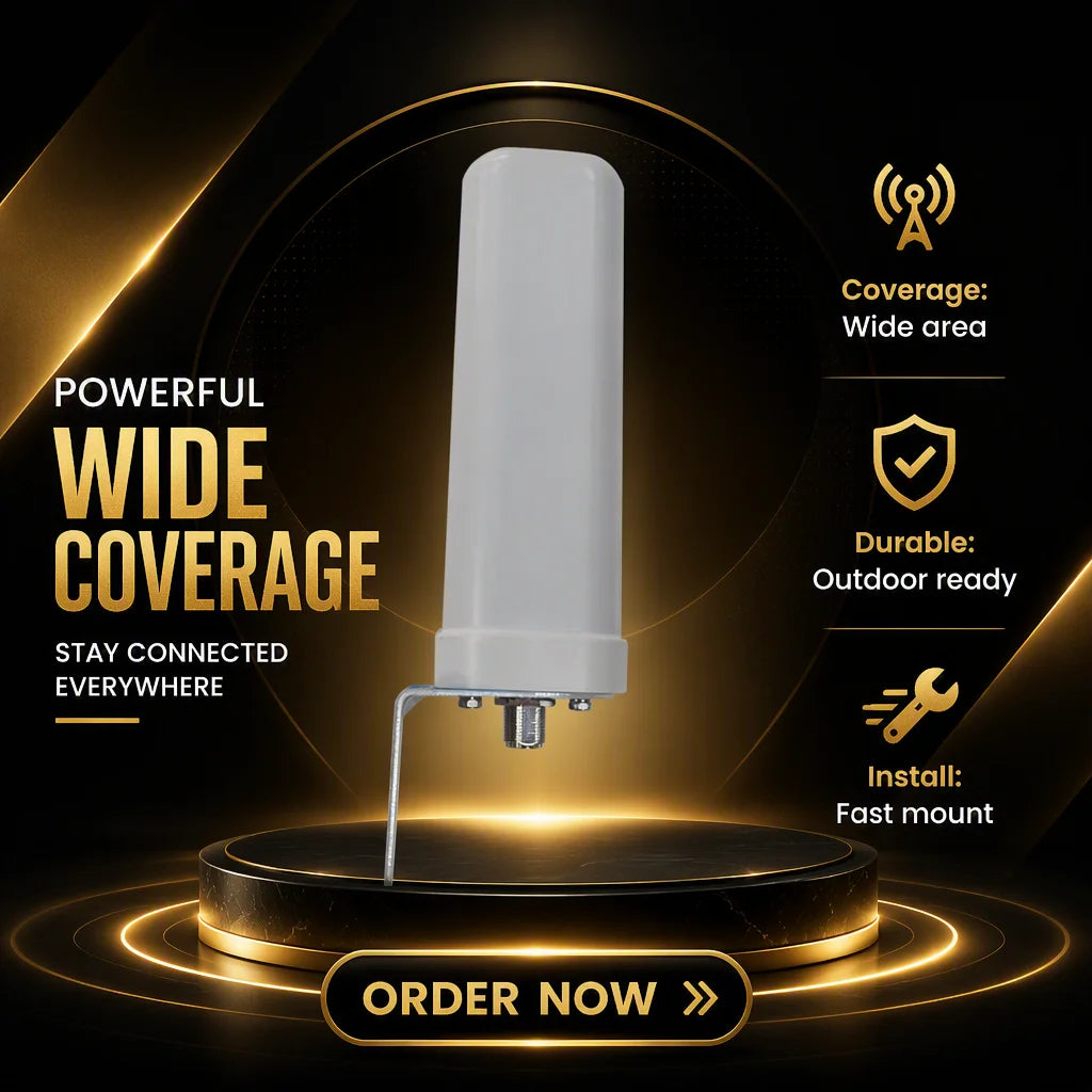 Arronna 698-3800MHz Fiberglass Omnidirectional Antenna N Female 50W Outdoor 4G 5G CPE Coverage 2/4.5dBi
