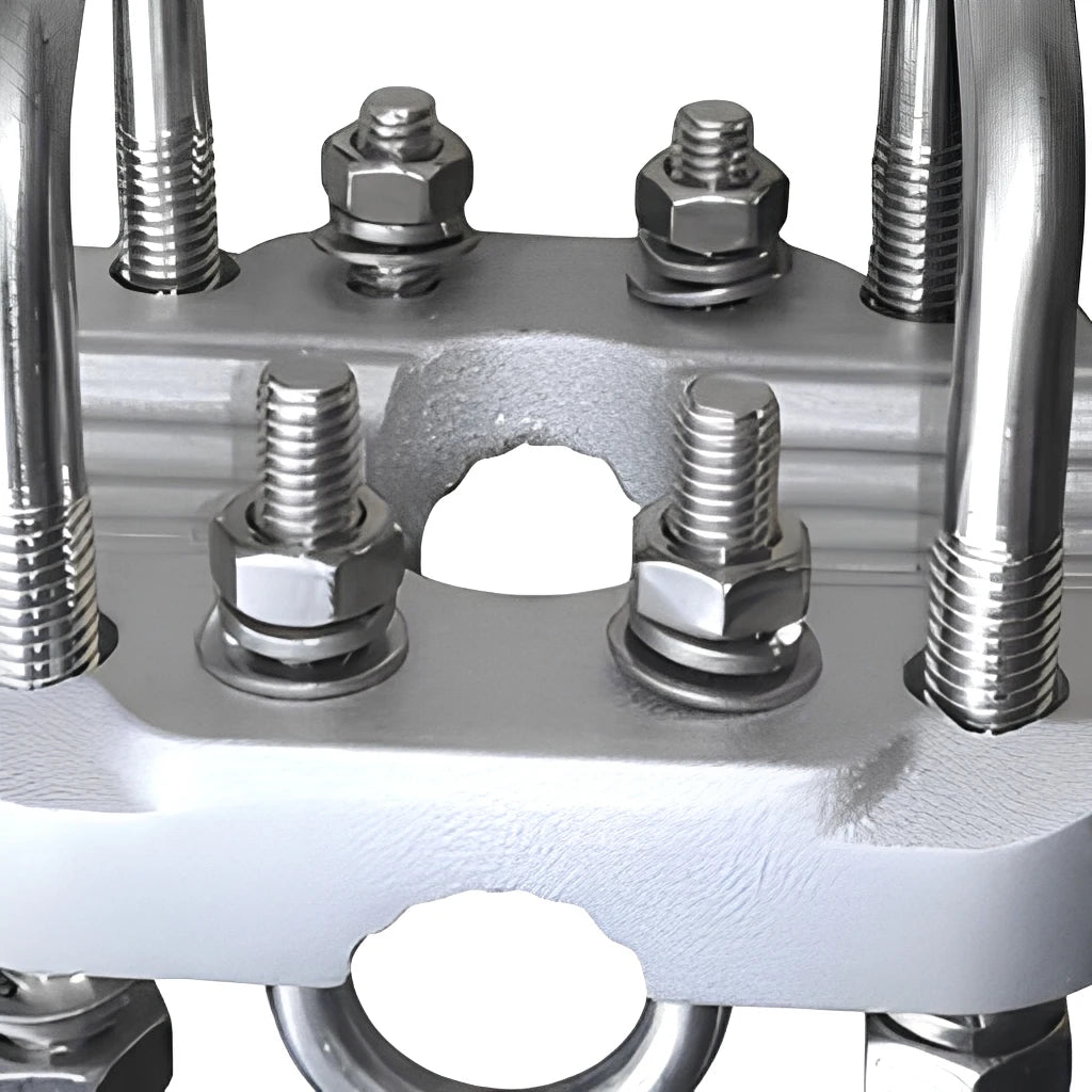 Arronna Heavy Duty Cast Mast Mount Bracket Kit with U Bolts Antenna Installation Hardware