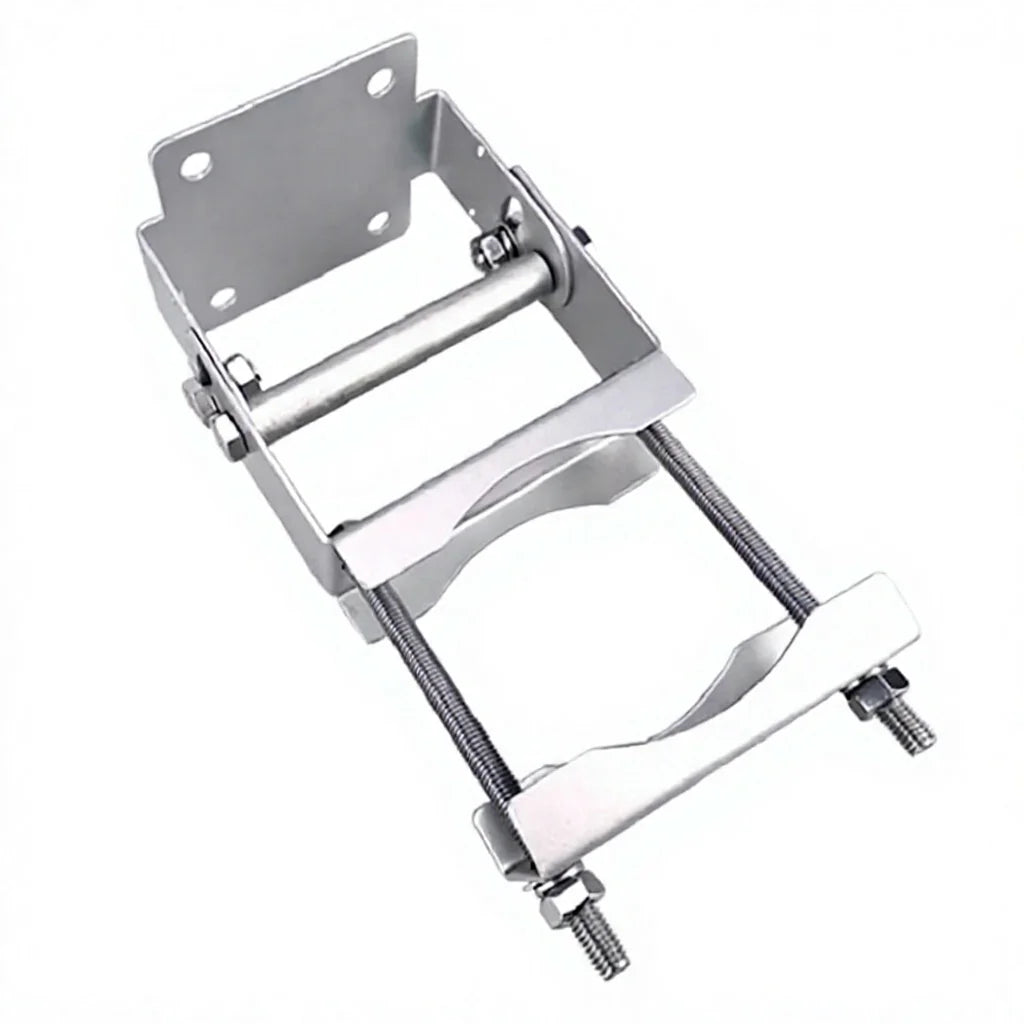 Arronna Adjustable Plate Clamp Antenna Mount 60x60mm Pole Bracket up to 80mm Galvanized Heavy Duty Tilt