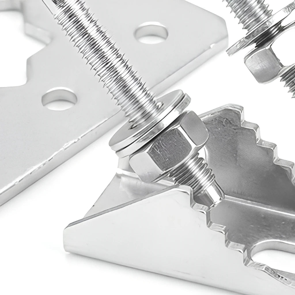 Arronna Stainless Steel L Mounting Bracket Kit for LPDA Yagi Antenna with U Bolts Outdoor Hardware