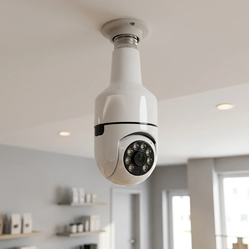 Arronna E27 Lampholder WiFi Bulb Camera 2MP Indoor 360 Night Vision Cloud SD P2P