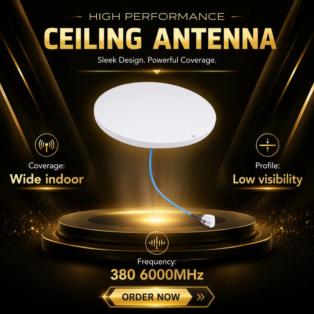 Arronna 380-6000MHz SISO Ceiling Omni WiFi DAS Antenna 2.4GHz 5.8GHz N Female White