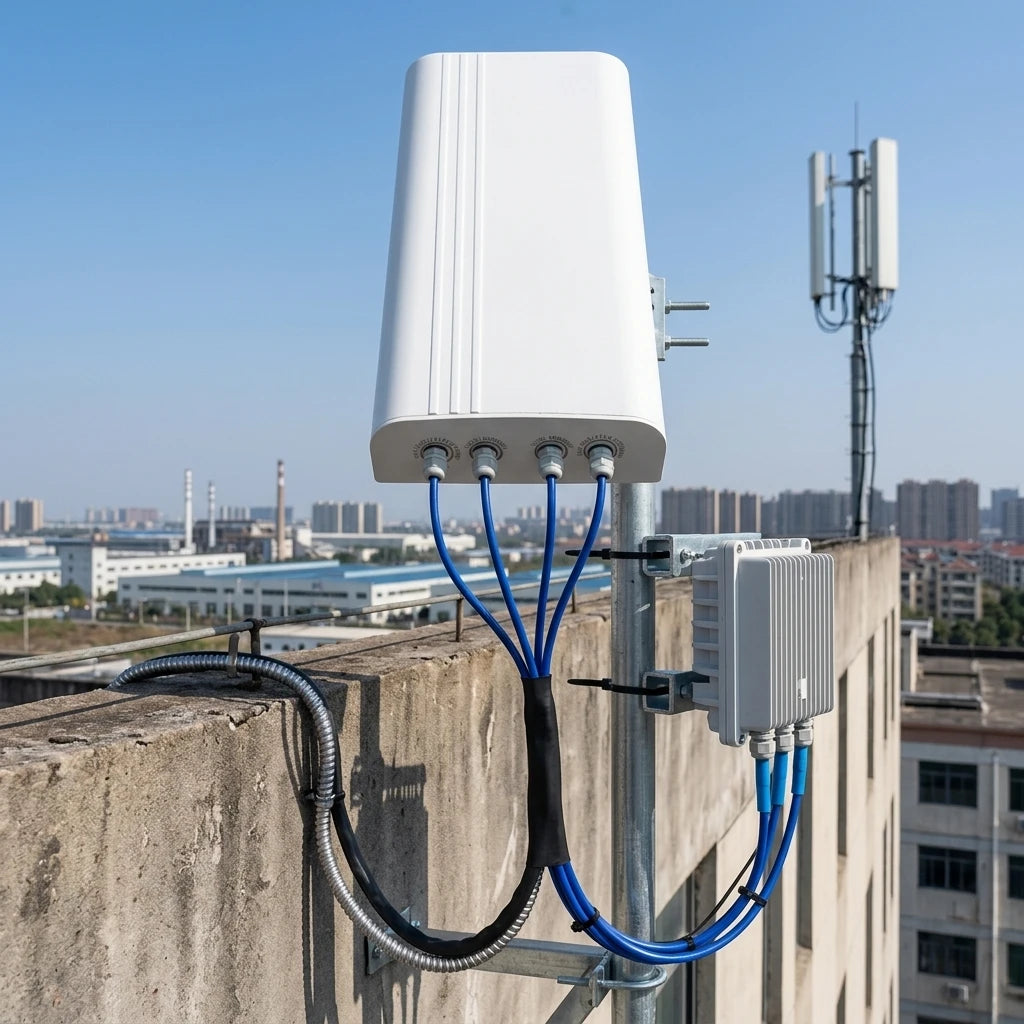 Arronna 4 Port 4x4 MIMO Dual Band Dual Polarized Directional Panel Antenna Outdoor 5G LTE Router Repeater
