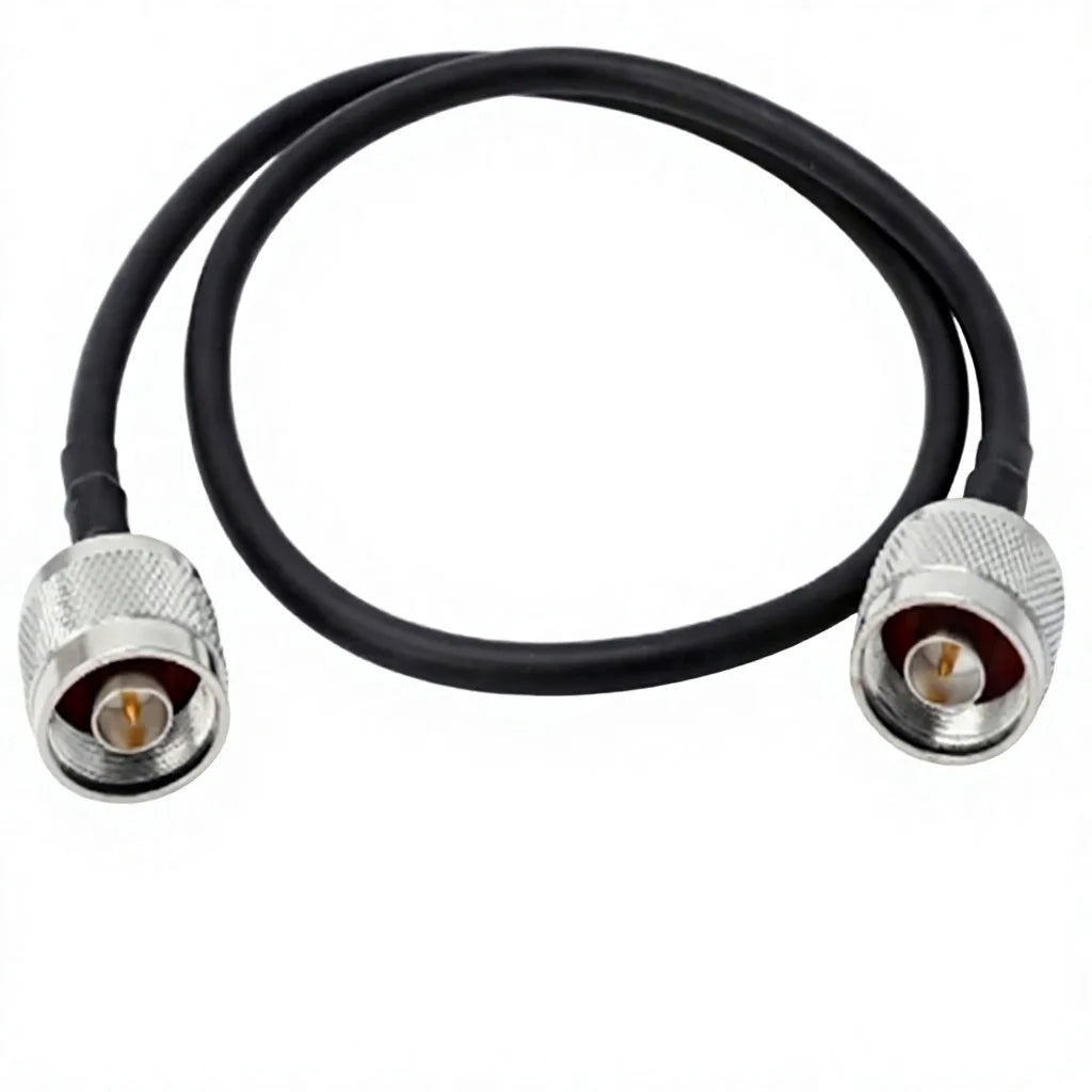 RG58 N Male to N Male Coaxial Cable 50 Ohm Feed Line for Outdoor Antenna Budget Installation