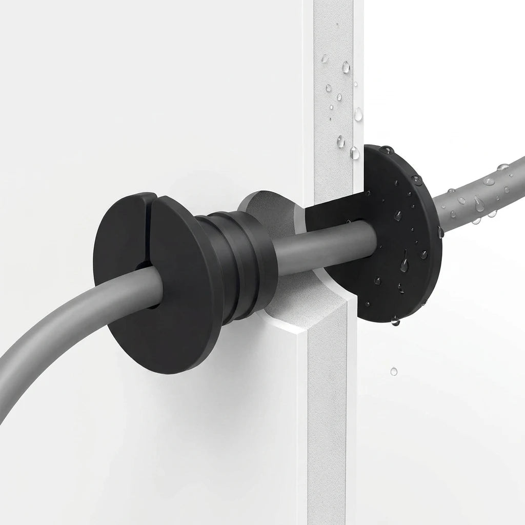 Arronna Silicone Cable Grommet Routing Kit for 3 4 Inch Wall Hole with Split Side Design