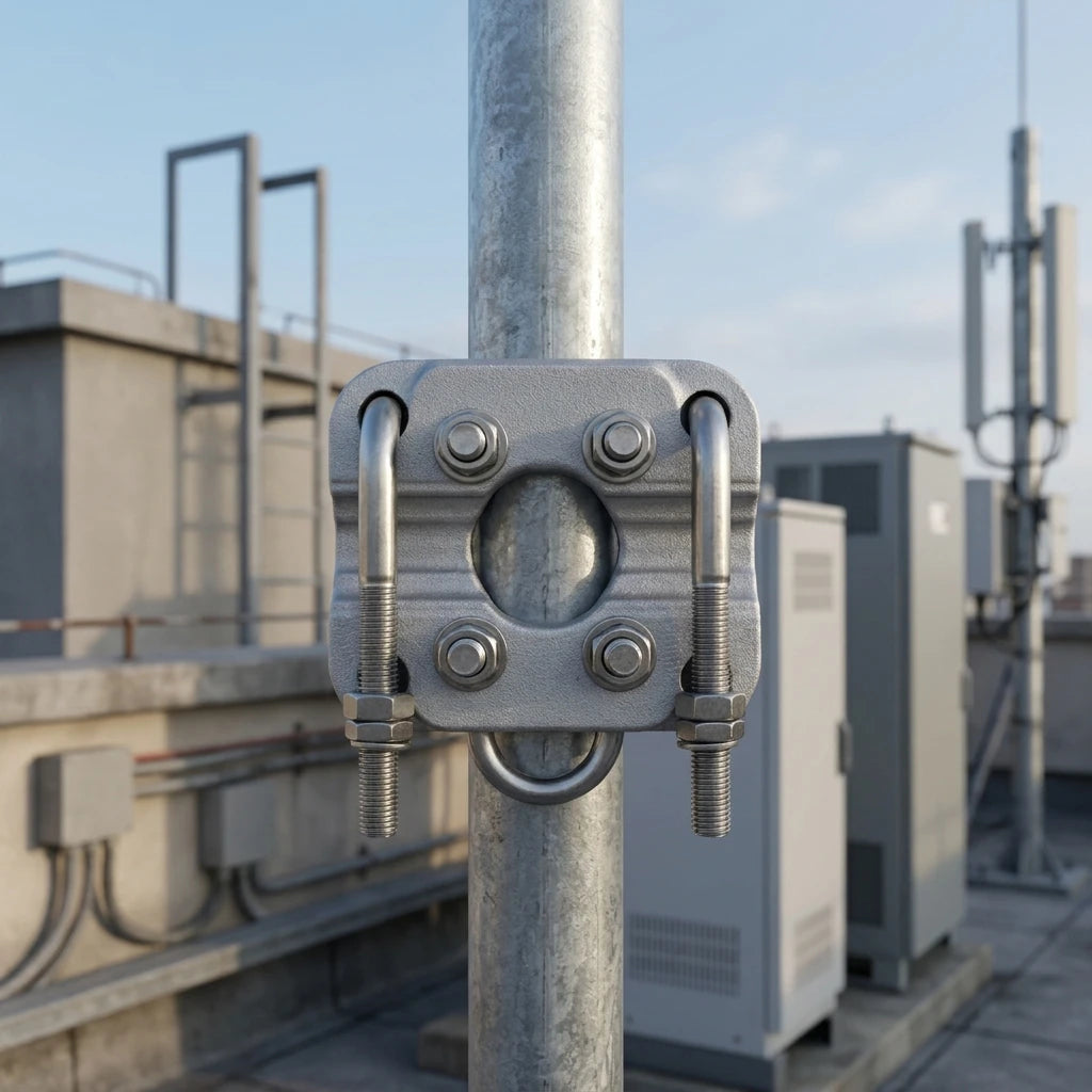 Arronna Heavy Duty Cast Mast Mount Bracket Kit with U Bolts Antenna Installation Hardware