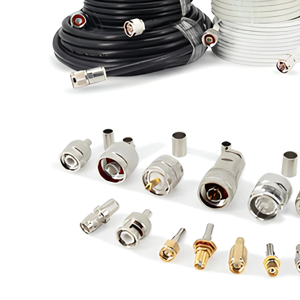 Low Loss 50 Ohm Coaxial Cable 15m N Male to N Male 400-Class Feed Line for Outdoor Antenna Long Distance Run
