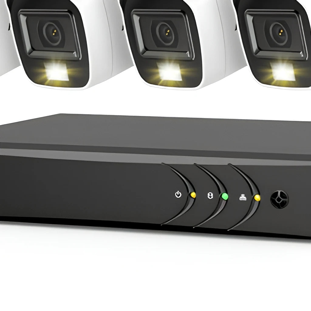 Arronna 8CH 5MP Hybrid DVR NVR Kit with 8 Cameras IP67 IR 30m H.265+ HDD Recording