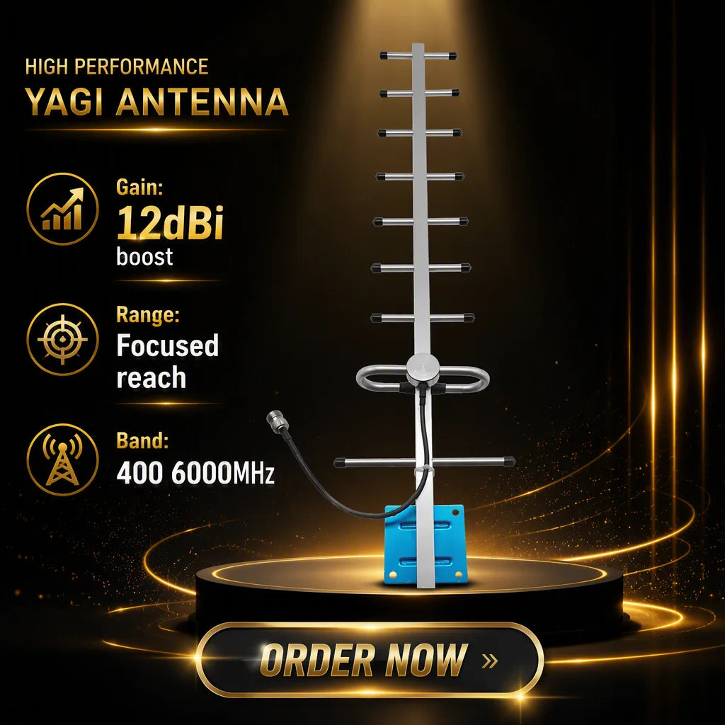 Arronna 12dBi Outdoor Directional Yagi Antenna 400-6000MHz N Female Aluminum