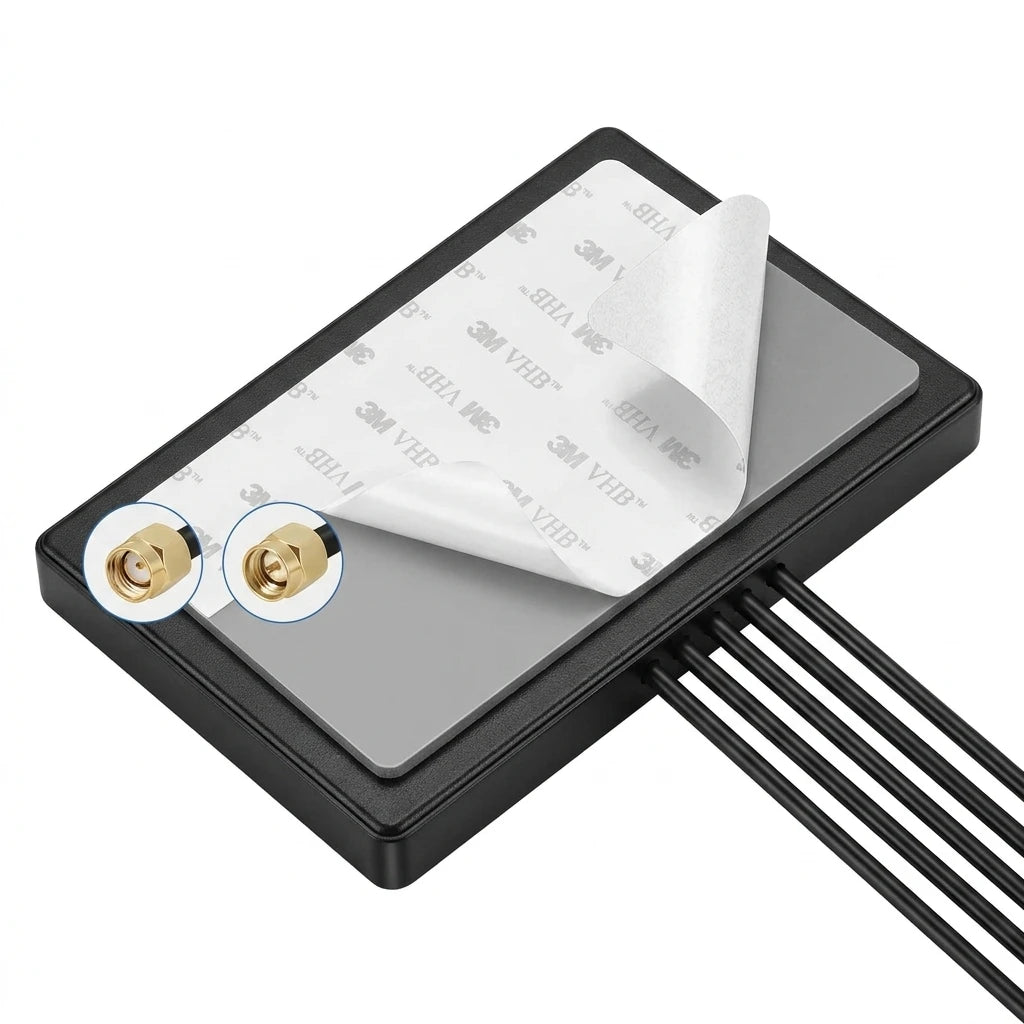 Arronna 5-in-1 4G 5G Full Band Vehicle Adhesive Mount Antenna Multi Band MIMO GPS WiFi Comm Roof Panel