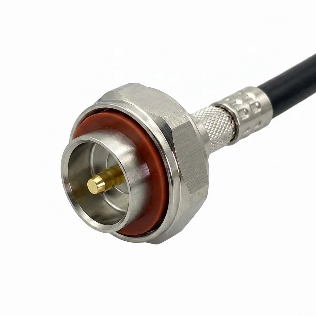 Arronna 7/16 DIN Male Crimp RF Connector 50 Ohm Straight Coaxial Plug for LMR400 RG8 Cable