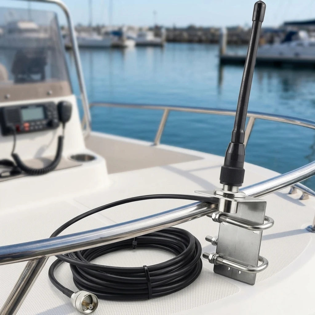 Arronna Marine VHF Antenna 156-163MHz PL259 Connector 3dBi Omnidirectional Boat Ship Radio