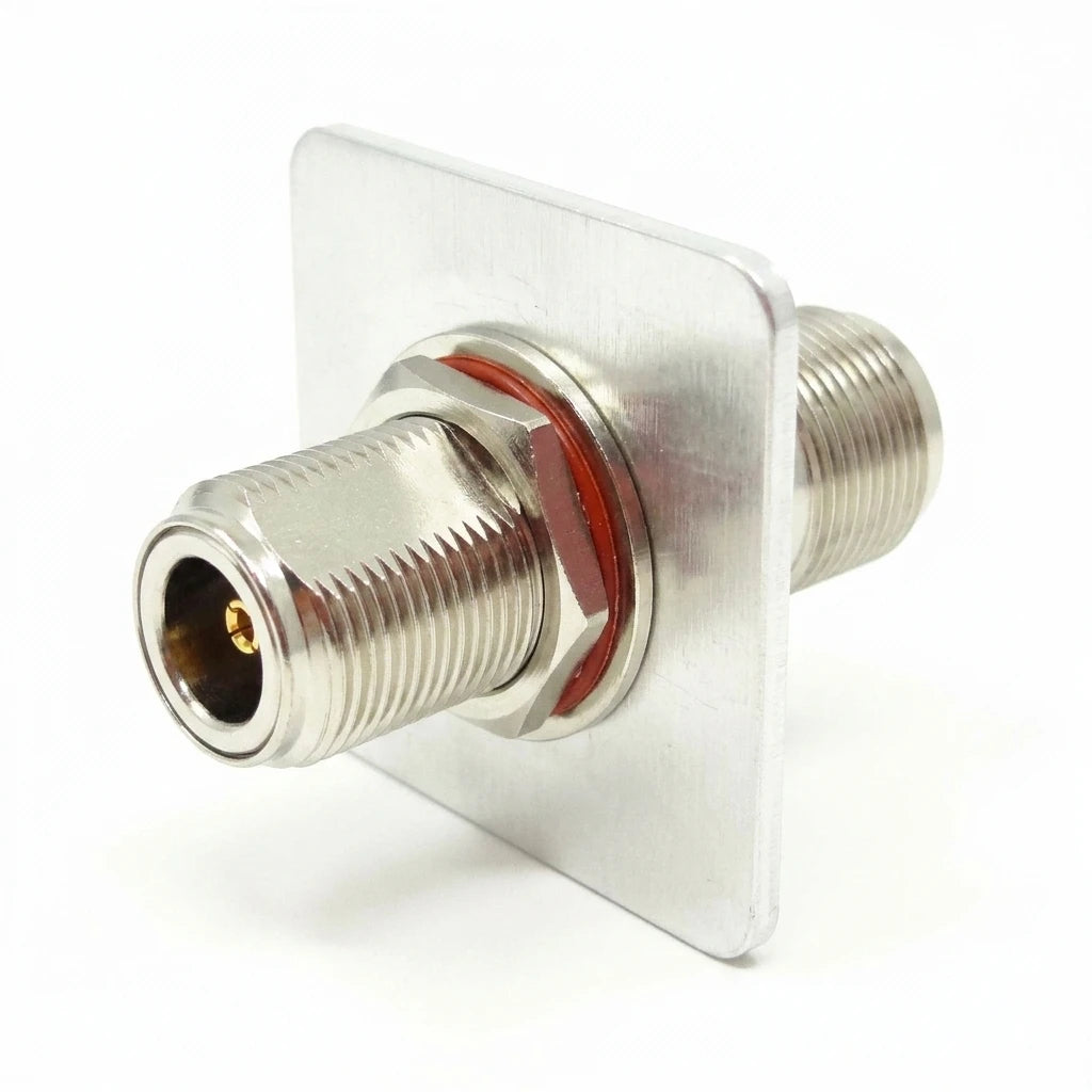 Arronna N Female to N Female Bulkhead Feed Through RF Coaxial Adapter 50 Ohm Panel Mount