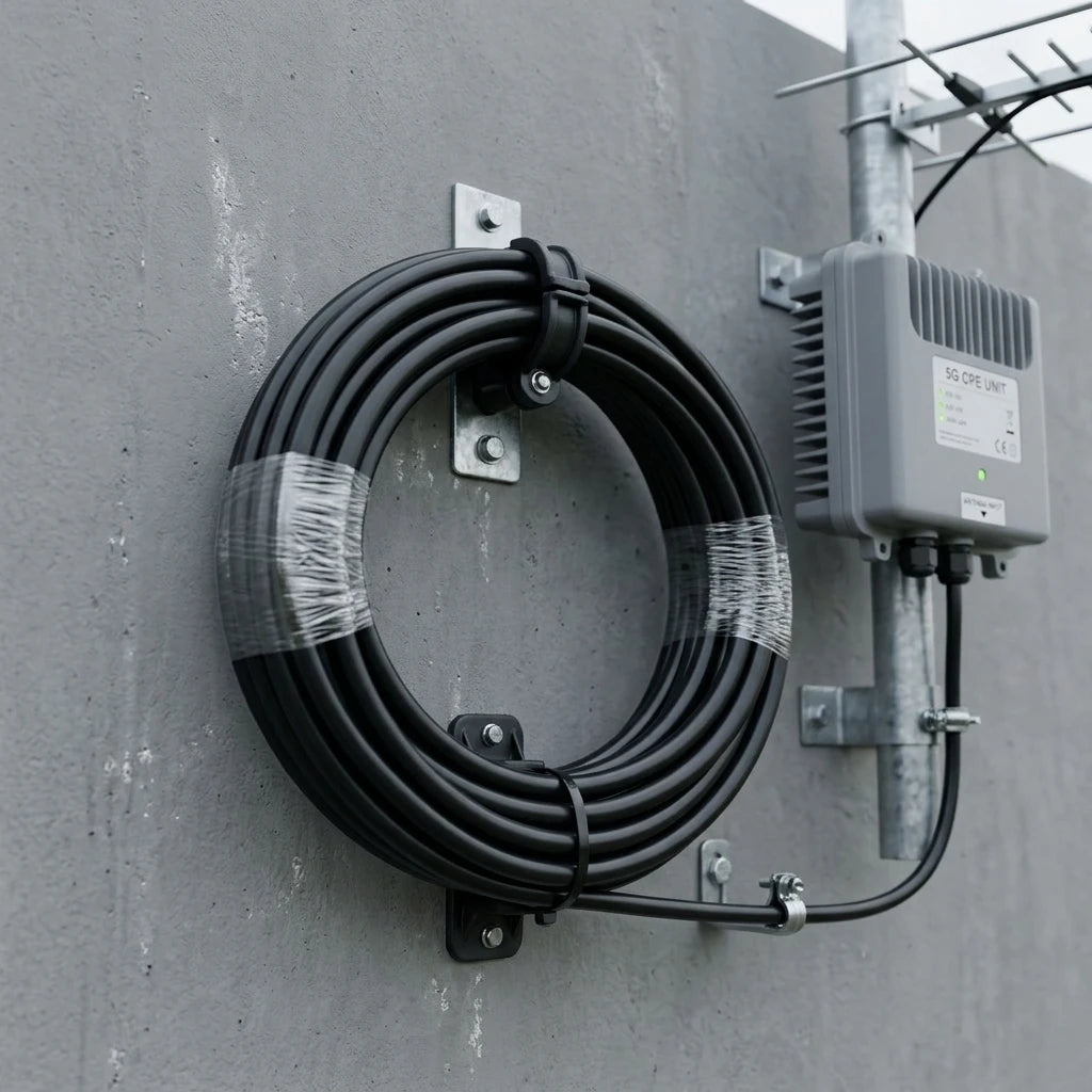 9m 400-Class Low Loss Waterproof Coax Cable N Male to TNC Male Jumper for 5G CPE Outdoor Antenna