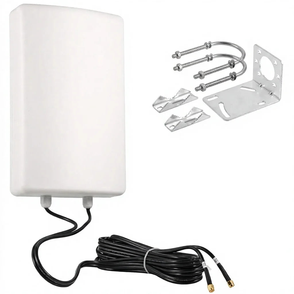 Arronna 5G 4G LTE 2x2 MIMO Outdoor Directional Panel Antenna Dual SMA Male External CPE Antenna 698-3800MHz