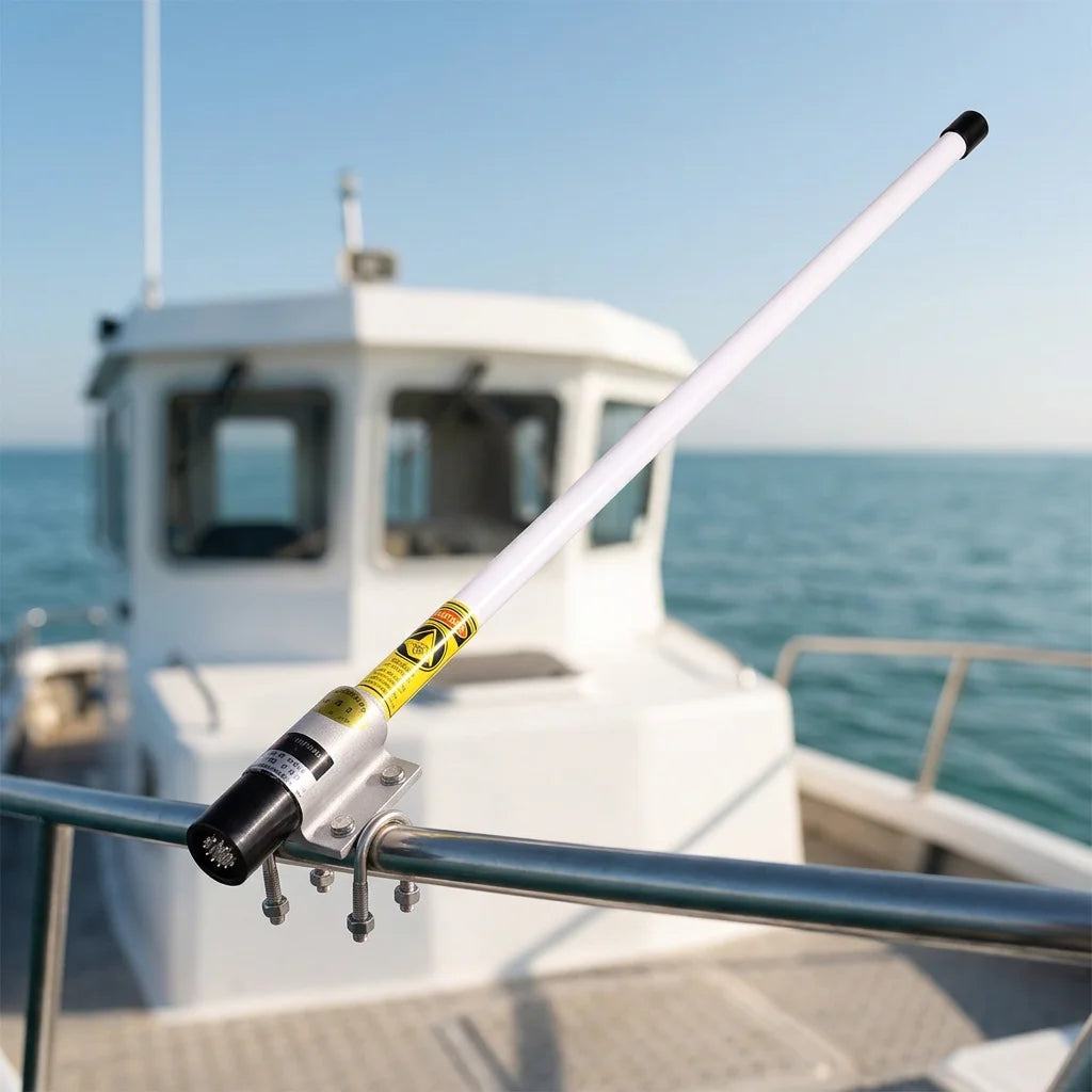 Arronna Marine VHF Base Antenna 156-163MHz Fiberglass Waterproof for Boat Ship Radio Station