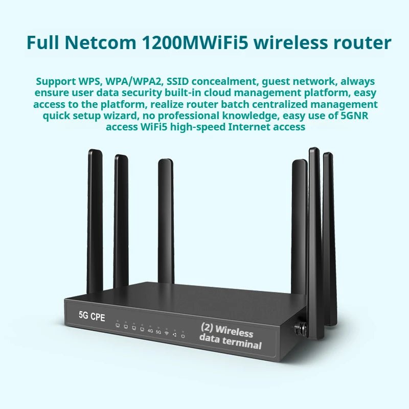 ARRONNA ARCPE1252 2.4G 5G NR 1200M WiFi5 Wireless Router SF19A2890 Chipset Dual-core Quad-thread 1GHz MIPS Architecture