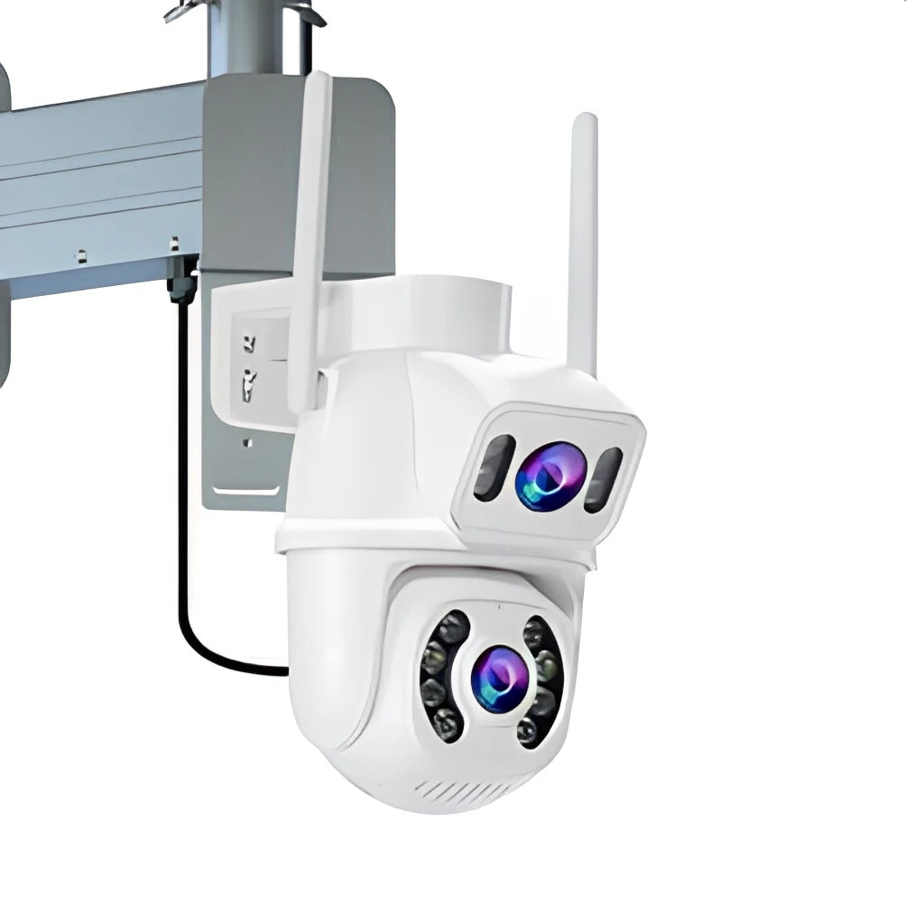 Arronna Solar Dual Lens PTZ Security Camera 3MP+3MP Outdoor Wireless POE 5X Zoom