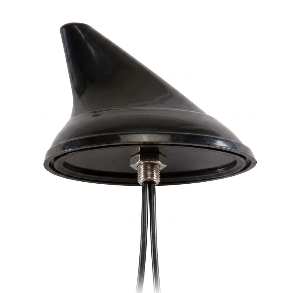 Arronna Black Shark Fin Combo Antenna GPS 3G 4G LTE Dual Band Vehicle Roof Telematics Aerial