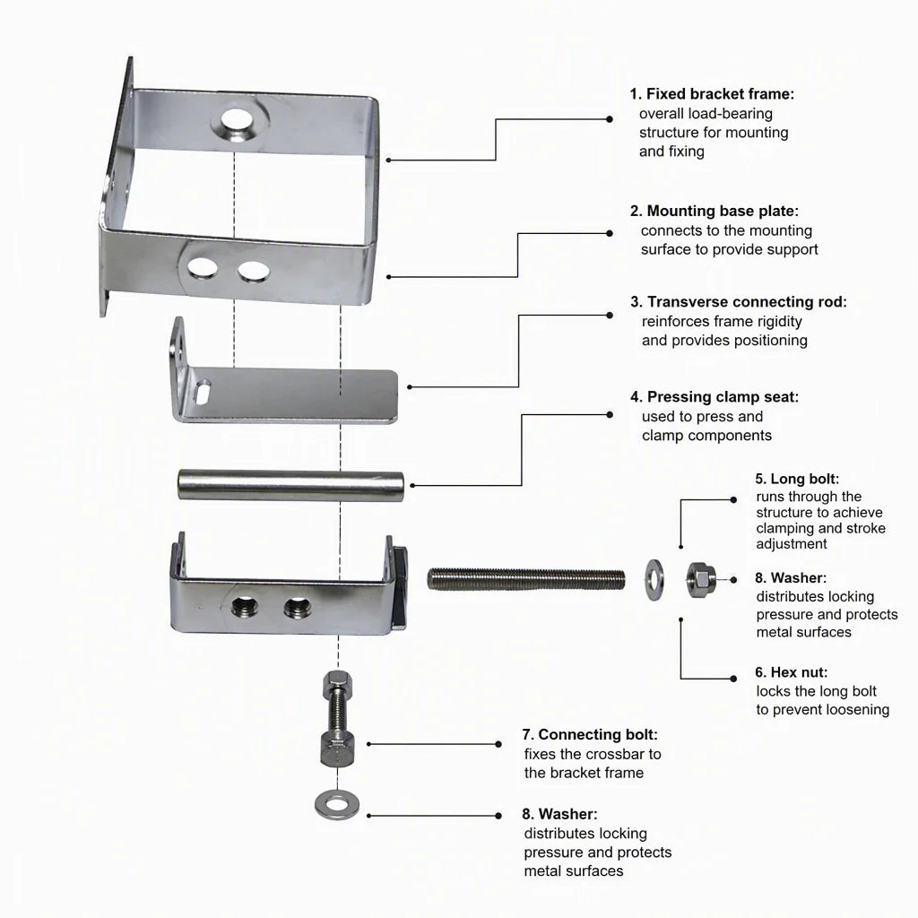 Antenna Pole Mount Clamp Bracket 40-80mm for Outdoor Antenna WiFi Bridge Base Station Installation