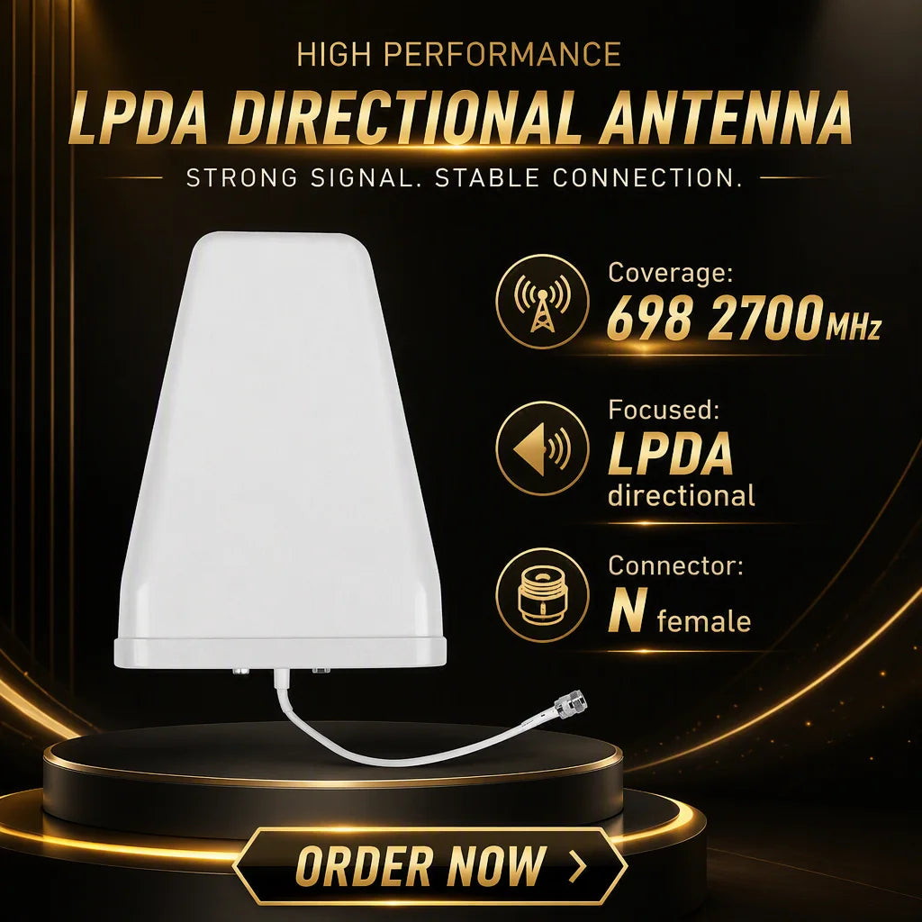 Arronna LPDA Log Periodic Antenna Directional Outdoor 698-2700MHz N Female DAS