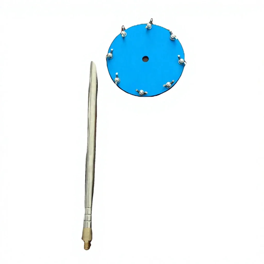 Arronna 5.28m Stainless Steel HF Whip Antenna 3-30MHz N Type with Base Plate for Radio Communication