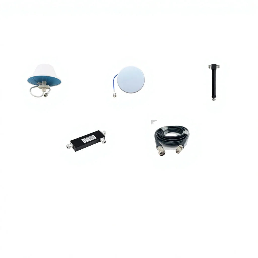 Arronna K1 Indoor DAS Coverage Kit 800-3700MHz Vertical Ceiling Omni Antenna 2Pcs Cavity Splitter Coupler 400-Class 50 Ohm