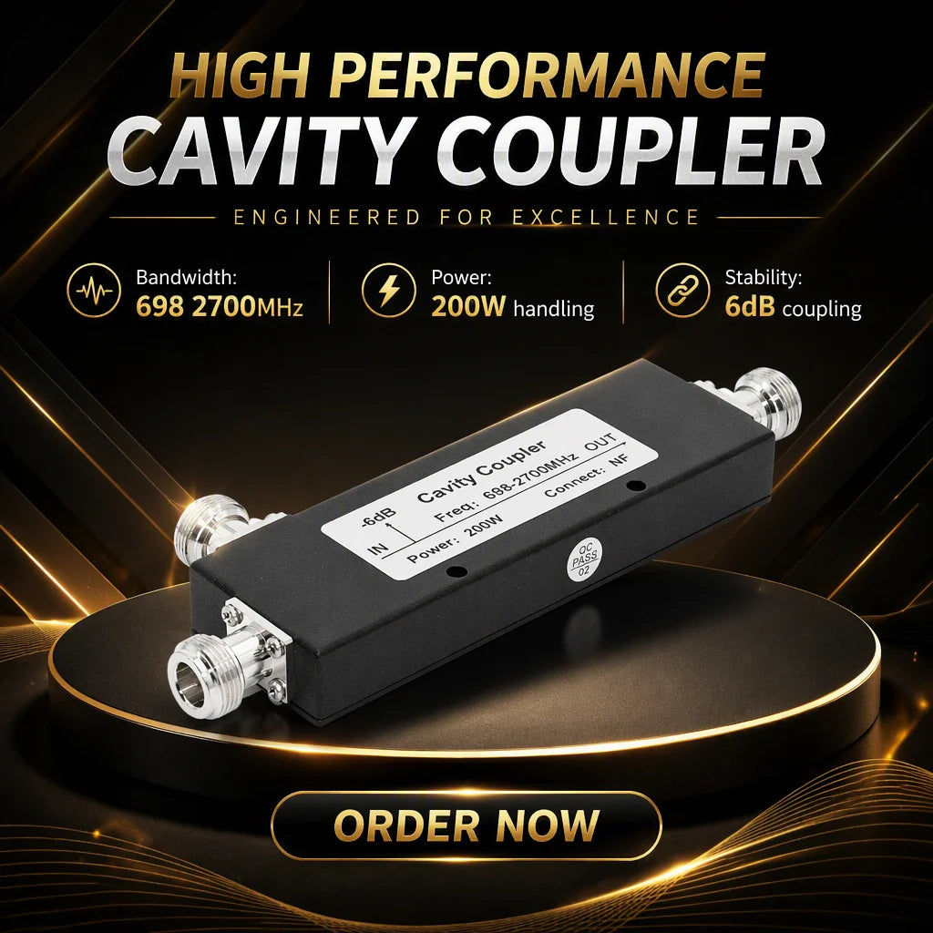 Arronna 6dB Cavity Directional Coupler 698-2700MHz 200W N Female 3 Port RF Coupler for DAS IBS