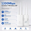 Outdoor High-Power Wireless AP Omnidirectional Wi-Fi Coverage PoE Base Station Lightning Protection Industrial-Grade Router