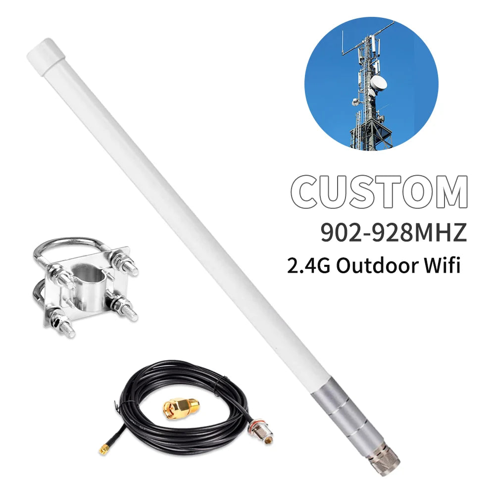 Stock High Gain 4dbi Vertical Waterproof ISM Lora 902-928 Wide Band Omni Fiberglass N Type Female Antenna Long Range