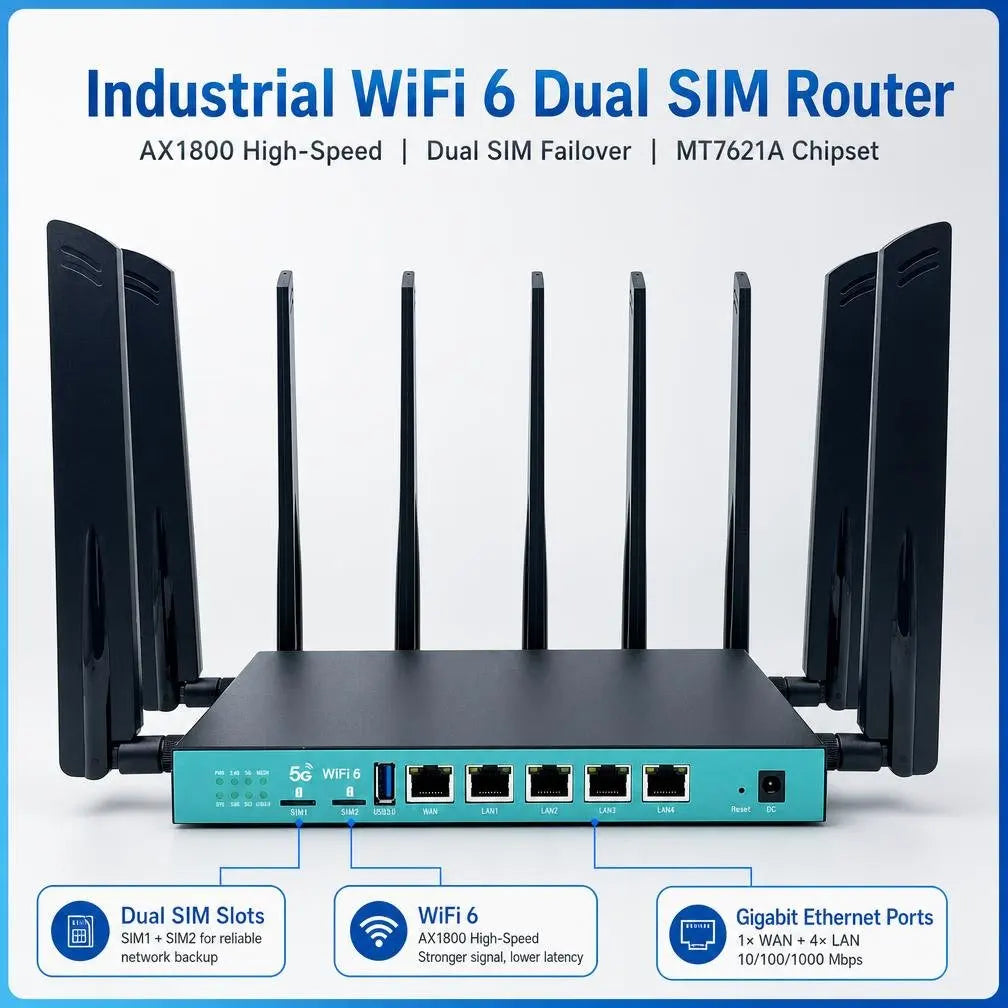 WiFi6 4G/5G Industrial Router AX1800 - Official Product